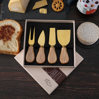 Set de Cuchillos de Queso con Mango de Roble