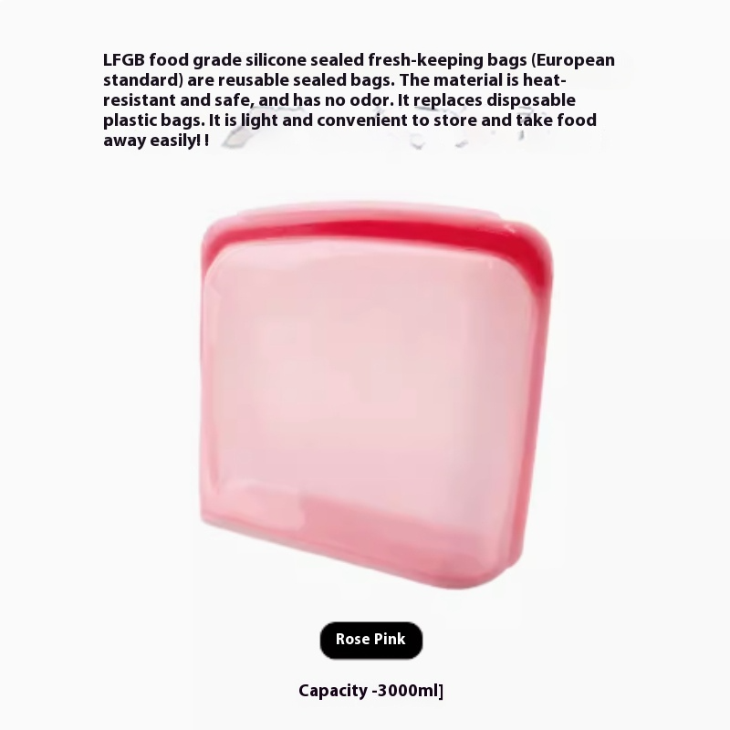 Bolsa de Silicona Reutilizable para Alimentos