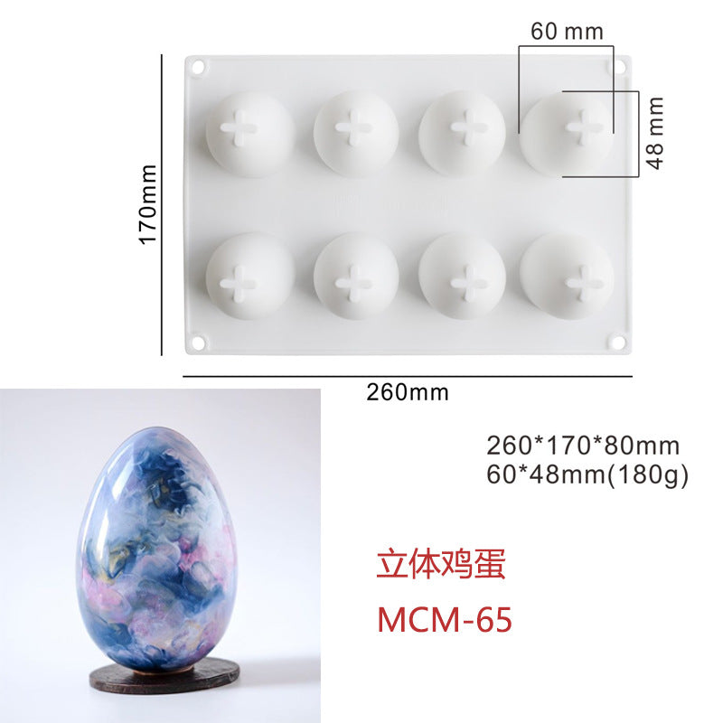 Molde de Silicona con Forma de Huevo