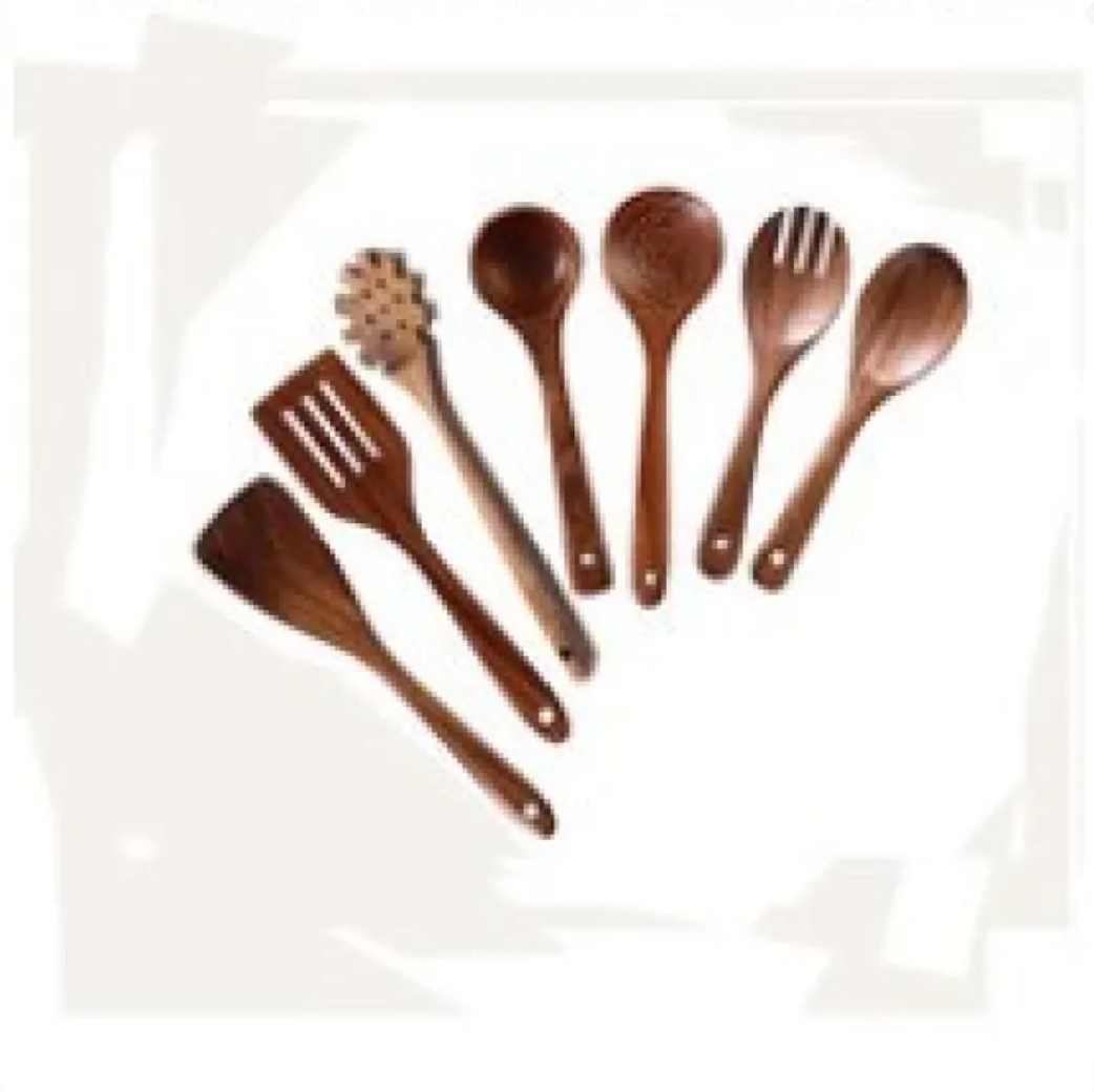 Set de Espátulas de Madera de Acacia