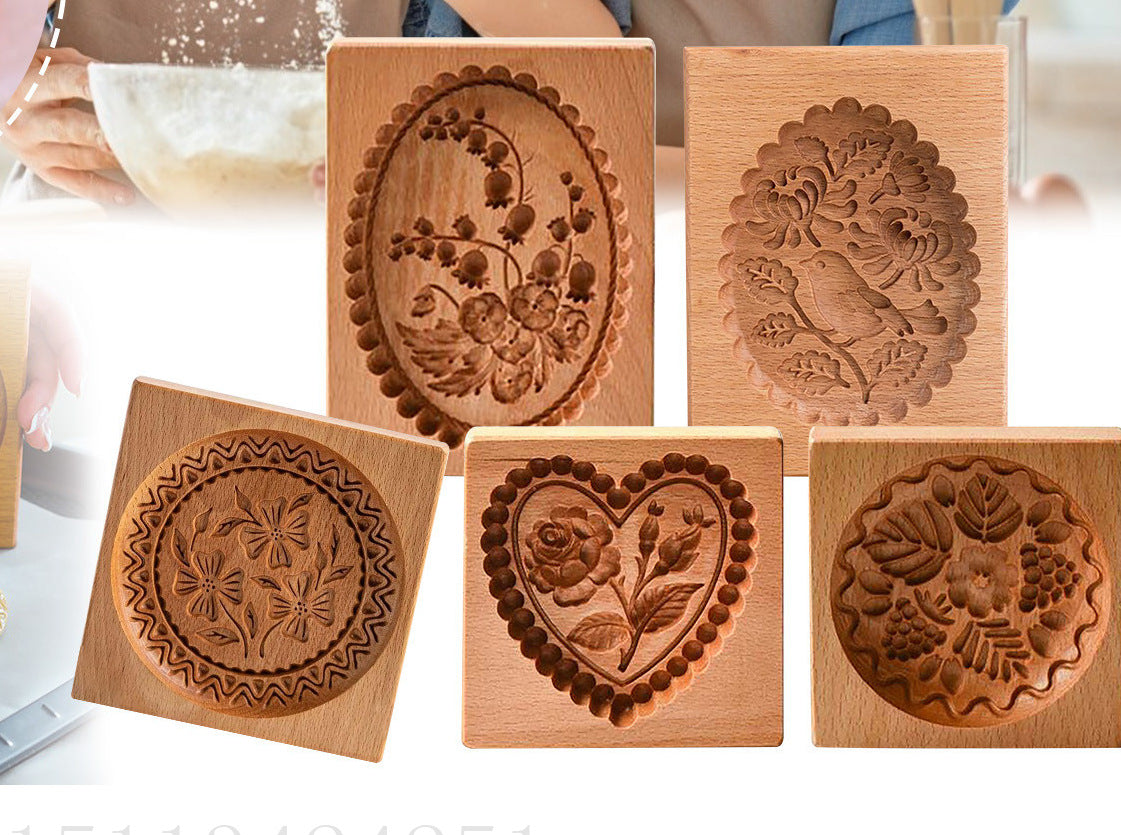 Moldes de Madera de Haya para Galletas