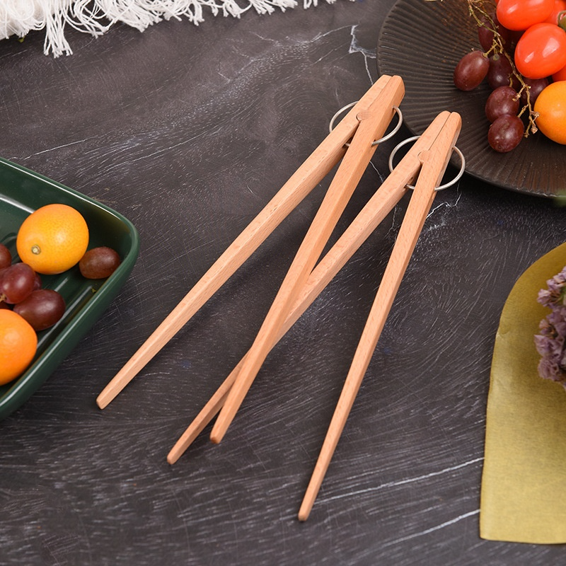 Pinzas de Madera de Haya para Alimentos