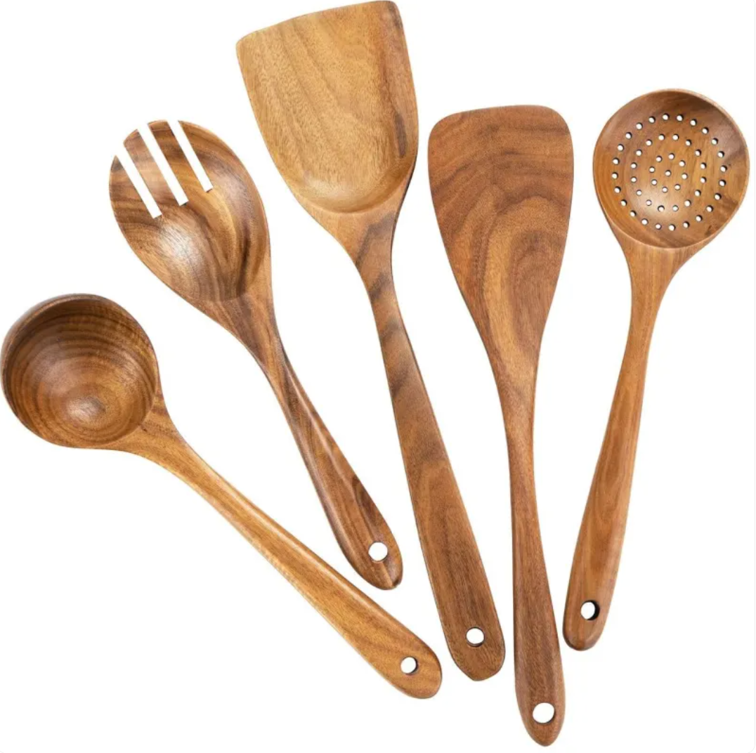 Set de Espátulas de Madera de Acacia
