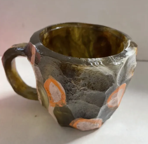 Taza de Café con Efecto Cristal Mineral
