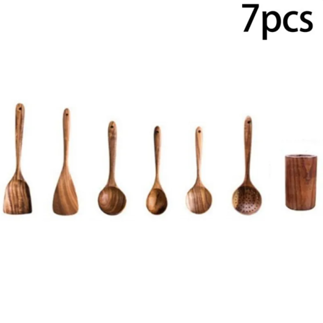 Set de Espátulas de Madera de Acacia