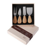 Set de Cuchillos de Queso con Mango de Roble