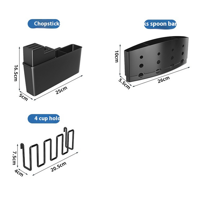 Escurreplatos de Acero con Soporte para Tazas