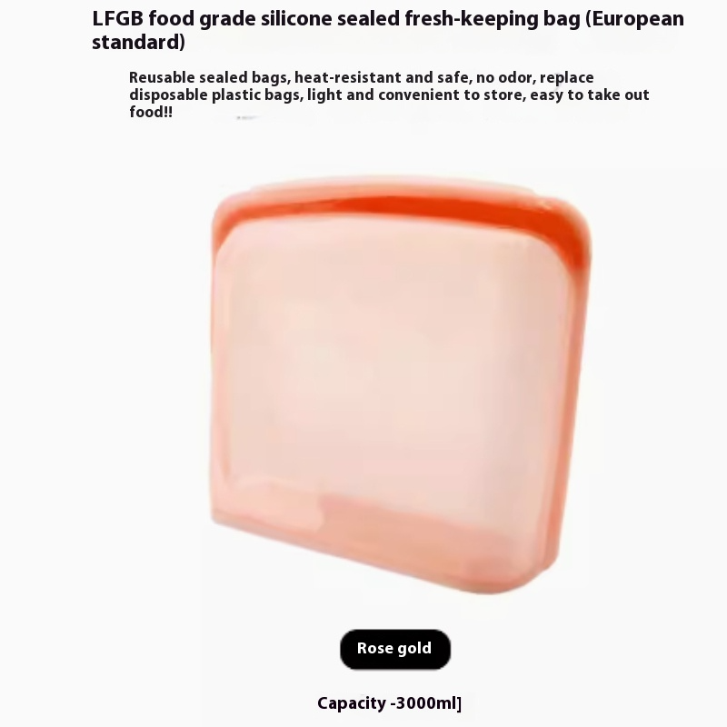 Bolsa de Silicona Reutilizable para Alimentos