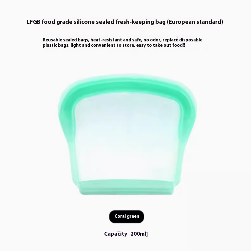 Bolsa de Silicona Reutilizable para Alimentos