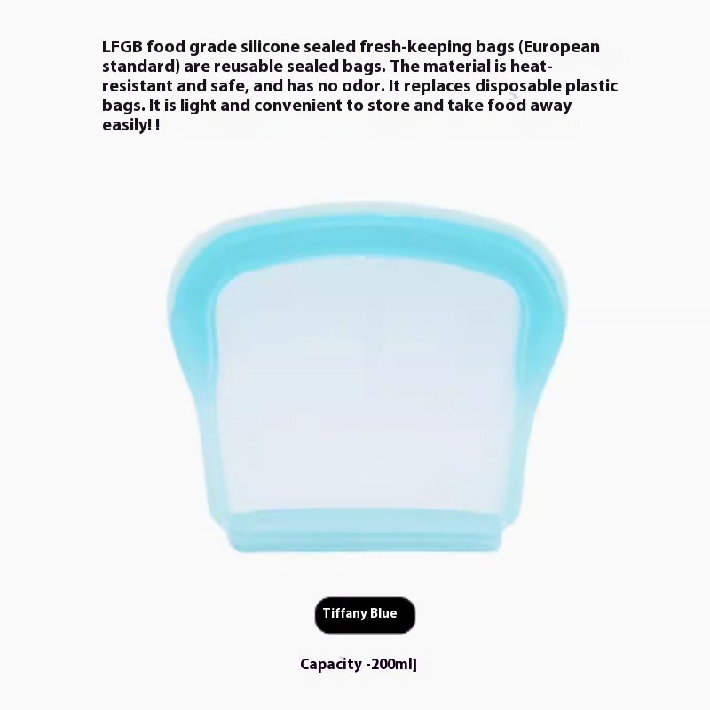 Bolsa de Silicona Reutilizable para Alimentos
