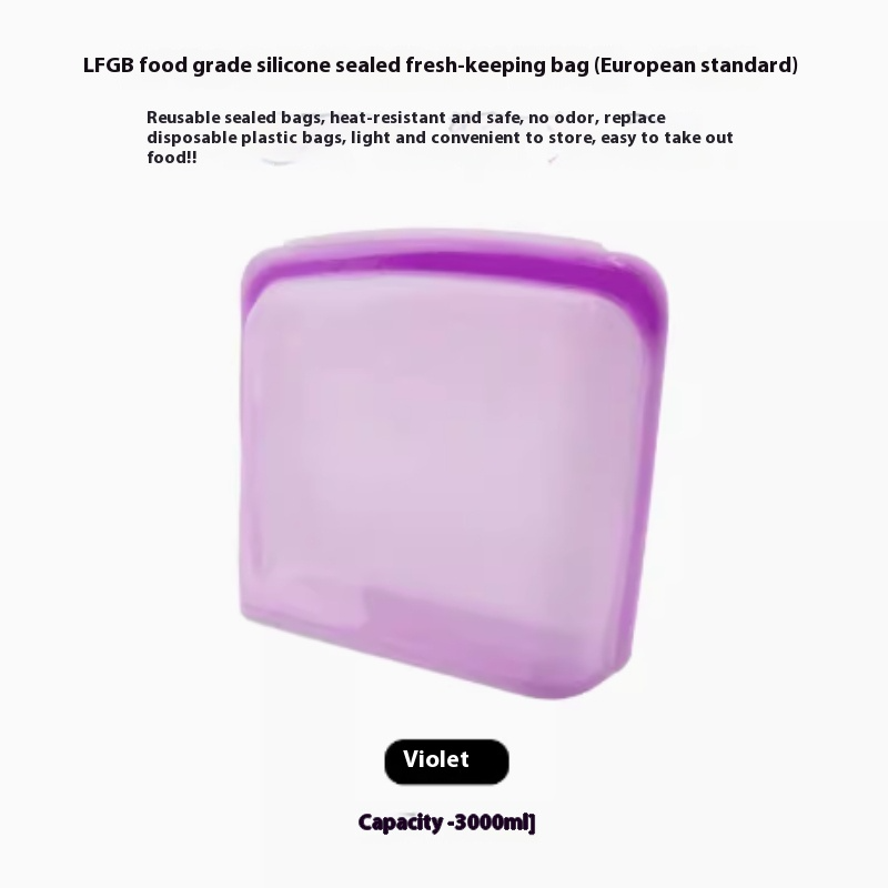 Bolsa de Silicona Reutilizable para Alimentos