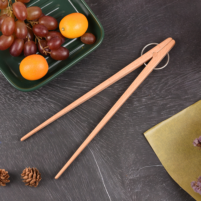 Pinzas de Madera de Haya para Alimentos