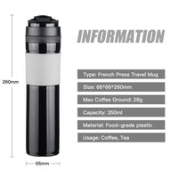 Cafetera de Prensa Francesa Portátil