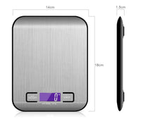 Báscula de Cocina de Acero Inoxidable Recargable