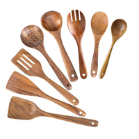 Set de Espátulas de Madera de Acacia