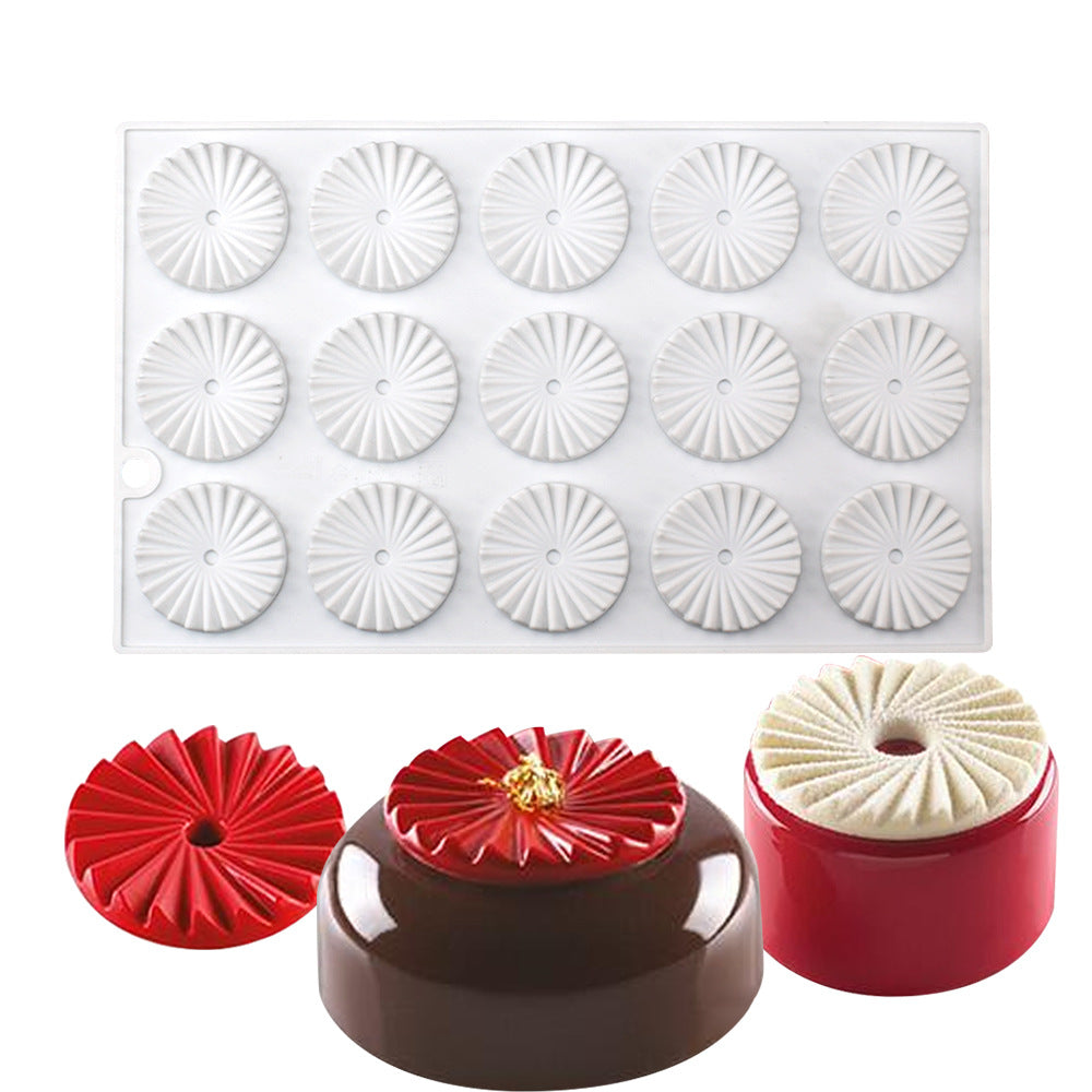 Molde de Silicona Plisado para Mousse