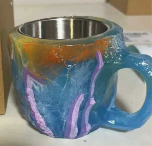 Taza de Café con Efecto Cristal Mineral