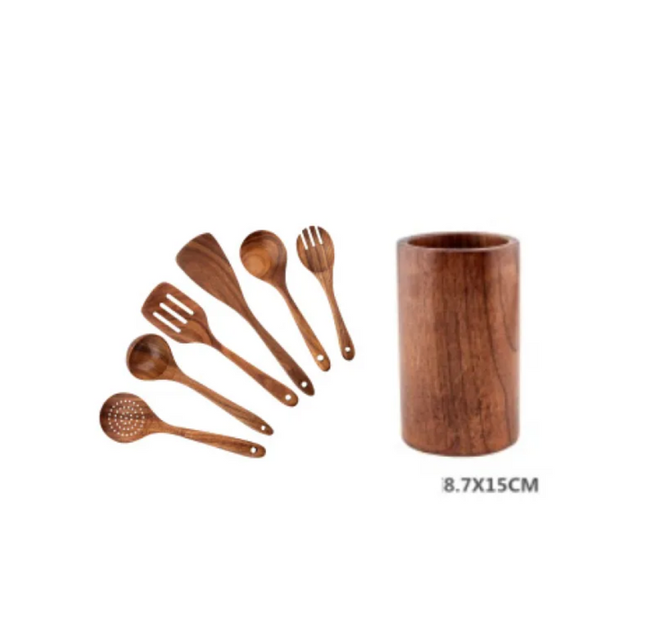 Set de Espátulas de Madera de Acacia