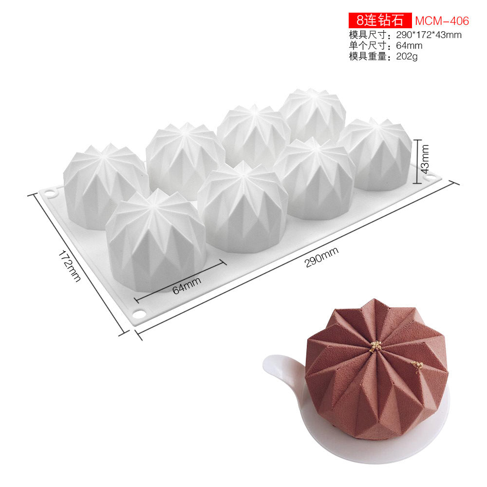 Molde de Silicona para Mousse, 8 Cavidades
