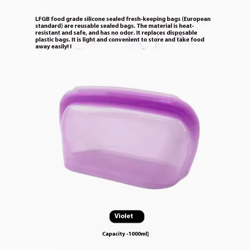Bolsa de Silicona Reutilizable para Alimentos