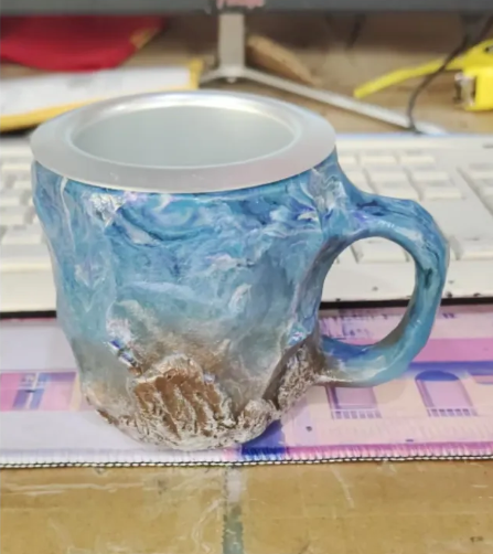 Taza de Café con Efecto Cristal Mineral