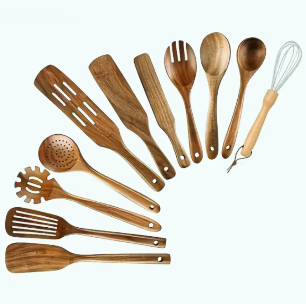Set de Espátulas de Madera de Acacia