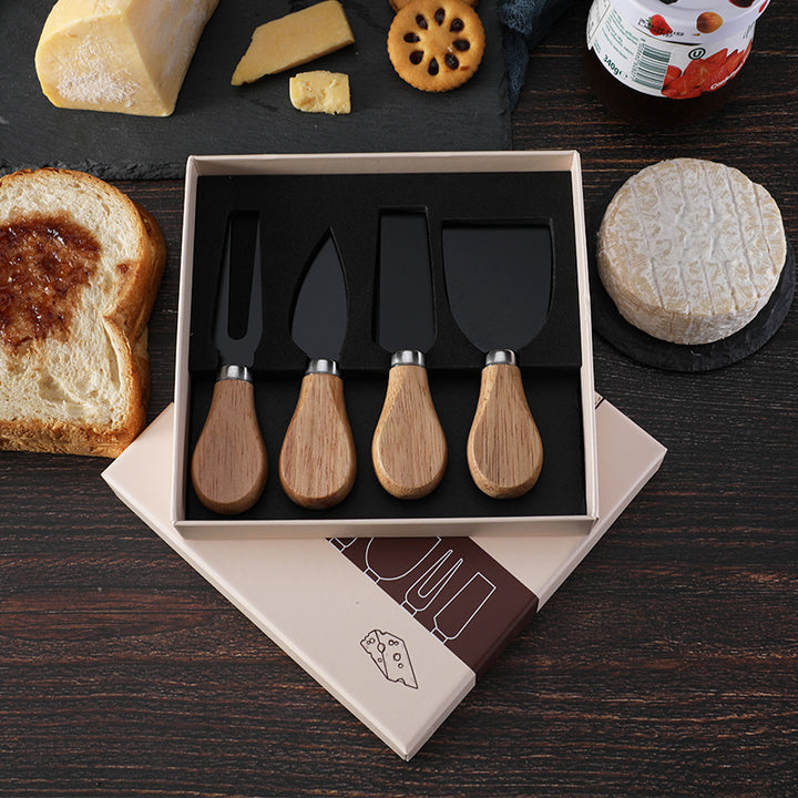 Set de Cuchillos de Queso con Mango de Roble