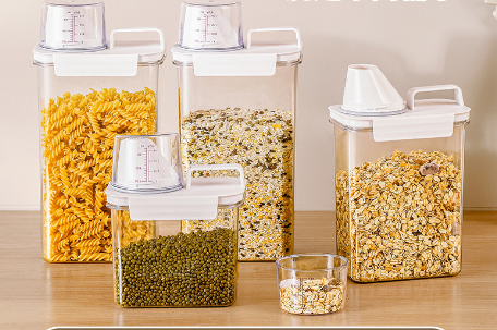 Contenedor transparente para cereales con tapa en AugeShop