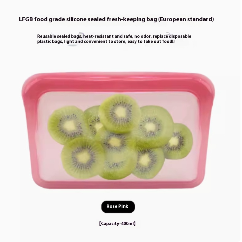 Bolsa de Silicona Reutilizable para Alimentos