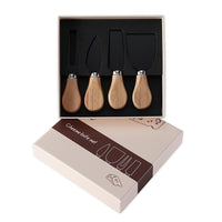 Set de Cuchillos de Queso con Mango de Roble
