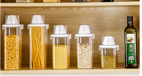 Contenedor Transparente para Cereales con Tapa